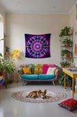 Medi Home INIFITY MANDALA DUVAR HALISI DUVAR ÖRTÜSÜ TAPESTRY thumbnail 2