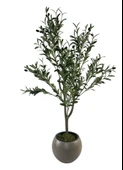 Yapay Zeytin Ağacı Mokka Küre Saksıda 120cm Doğal Görünümlü Yapay Ağaç thumbnail 6