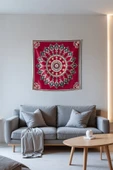 Medi Home NOVA MANDALA DUVAR HALISI DUVAR ÖRTÜSÜ TAPESTRY thumbnail 2