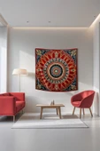 Medi Home ROYAL MANDALA DUVAR HALISI DUVAR ÖRTÜSÜ TAPESTRY thumbnail 2
