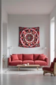 Medi Home UNIVERSE MANDALA DUVAR HALISI DUVAR ÖRTÜSÜ TAPESTRY thumbnail 1