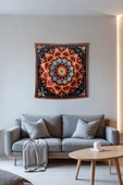 Medi Home HORIZON MANDALA DUVAR HALISI DUVAR ÖRTÜSÜ TAPESTRY thumbnail 1
