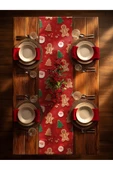 Medi Home Yılbaşı Gingerbread Kurabiye Deseni Runner thumbnail 3