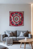 Medi Home RUBY MANDALA DUVAR HALISI DUVAR ÖRTÜSÜ TAPESTRY thumbnail 1