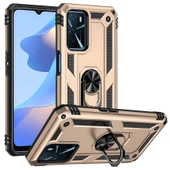 Oppo A16 Kılıf Zore Vega Yüzük Standlı Zırh Kılıf thumbnail 3