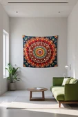 Medi Home LUM MANDALA DUVAR HALISI DUVAR ÖRTÜSÜ TAPESTRY thumbnail 1