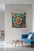 Medi Home VORTEX MANDALA DUVAR HALISI DUVAR ÖRTÜSÜ TAPESTRY thumbnail 2