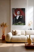 Medi Home Mustafa Kemal Atatürk Duvar Halısı Duvar Örtüsü thumbnail 2