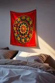 Medi Home EMBER MANDALA DUVAR HALISI DUVAR ÖRTÜSÜ TAPESTRY thumbnail 1