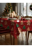 Medi Home Yılbaşı Zencefilli Kurabiye Deseni Masa Örtüsü thumbnail 2