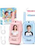 Çocuklar Için Görüntülü Telsiz konuşma özellıklı El Telsizi Şarj Edılebılır 50 Mt Menzil wifi gerektirmez thumbnail 4