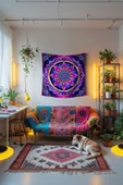 Medi Home CELESTIAL MANDALA DUVAR HALISI DUVAR ÖRTÜSÜ TAPESTRY thumbnail 2