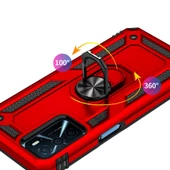 Oppo A16 Kılıf Zore Vega Yüzük Standlı Zırh Kılıf thumbnail 12