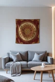 Medi Home ECLIPSE MANDALA DUVAR HALISI DUVAR ÖRTÜSÜ TAPESTRY thumbnail 1