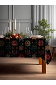 Medi Home Yılbaşı Folk Geyik Deseni Masa Örtüsü thumbnail 1