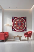 Medi Home GRACEFUL MANDALA DUVAR HALISI DUVAR ÖRTÜSÜ TAPESTRY thumbnail 1