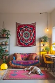 Medi Home RUBY MANDALA DUVAR HALISI DUVAR ÖRTÜSÜ TAPESTRY thumbnail 2