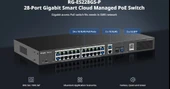 Ruijie Reyee RG-ES228GS-P 24 Port Poe 2 Port Uplink 2 Port SFP Full Gigabit Yönetilebilir 370W PoE Switch thumbnail 4