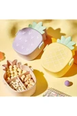 Dörtel Tedarik Ananas Görünümlü Çocuk Beslenme Çantası 3 Bölmeli Taşınabilir Yemek Kabı thumbnail 3