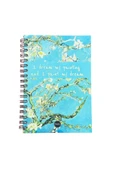 Dörtel Tedarik Van Gogh Badem Çiçeği Tasarımlı Spiralli Defter 1281 thumbnail 2