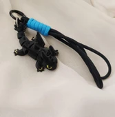 Anahtarlık Çanta Süsü 3D Yılan Ejderha Oynar Eklem Oyuncak Yılbaşı Doğum Günü Hediye Siyah thumbnail 3