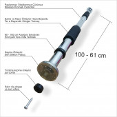 Sağlam Esnemez Paslanmaz Kaymaz Kapıya Göre Uzayıp Kısalabilen Kapı Bar Barfiks Barfix Barı Çubuğu - 2
