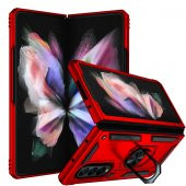 Galaxy Z Fold 3 Kılıf Zore Vega Yüzük Standlı Zırh Kılıf - 4