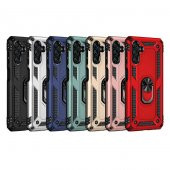 Galaxy A13 Kılıf Zore Vega Yüzük Standlı Zırh Kılıf thumbnail 9