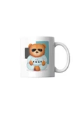 Dörtel Tedarik Boss Bear Baskılı Porselen Kupa Beyaz thumbnail 2