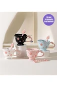 Dörtel Tedarik Sakura Çiçek Tasarımlı Kaşıklı Seramik Kupa Özel Kutusunda 1972 thumbnail 4
