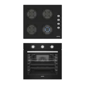 Simfer 9 Fonksiyon Mekanik Siyah Power Turbo 2'li Ankastre Set (8226 Fırın + 3046 Ocak) thumbnail 1