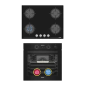 Simfer 11 Fonksiyon Steam Master Siyah 2'li Ankastre Set (8244 Fırın + 3653 Ocak) thumbnail 1