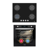 Simfer 8 Fonksiyon Siyah Multi Turbo Dijital 2'li Ankastre Set (7381 Fırın + 3653 Ocak) thumbnail 1