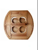 Bira İçecek Sunum Tabağı Doğal Ahşap Çerez Tabağı(KAYIN / GÜRGEN) Ahşap Rengi AHŞAP - 5 ADET thumbnail 3