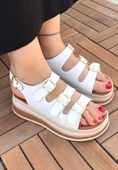 idimilla Jatay Beyaz Cilt Sandalet thumbnail 3
