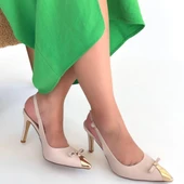 idimilla Joye Bej Cilt Topuklu Ayakkabı thumbnail 4