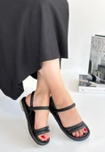 idimilla Winta Siyah Cilt Sandalet thumbnail 1