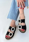 idimilla Hertas Siyah Nubuk Tokalı Terlik thumbnail 3