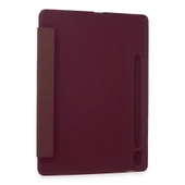 Samsung Galaxy Tab A9 Kılıf Kalemlikli Mars Tablet Kılıfı - Mürdüm thumbnail 2