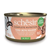 schesir ton balıklı ve somonlu jelly kedi yaş maması 85gr 10adet kedi konserve ıslak mama thumbnail 2