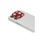 İphone 13 Pro Max Pers Alüminyum Kamera Lens - Kırmızı thumbnail 2