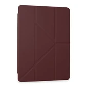 Samsung Galaxy Tab A9 Kılıf Kalemlikli Mars Tablet Kılıfı - Mürdüm thumbnail 1