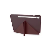 Samsung Galaxy Tab A9 Kılıf Kalemlikli Mars Tablet Kılıfı - Mürdüm thumbnail 3