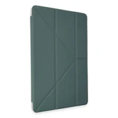 Huawei Honor Pad 9 Kılıf Kalemlikli Mars Tablet Kılıfı - Koyu Yeşil thumbnail 2