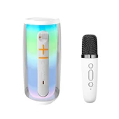 Pluse 6 Mikrofonlu Rgb Kablosuz Hoparlör - Beyaz thumbnail 1