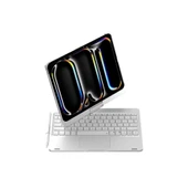 İpad Pro 11 (2024) F11 Ats Kılıf Magic Dönen Klavyeli Tablet Kılıf - Gümüş thumbnail 5