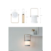 Jp-dld Kamp Lambası Görünümlü Dekoratif Gece Lambası - Beyaz thumbnail 5