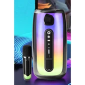 Pluse 7 Mikrofonlu Rgb Kablosuz Hoparlör - Beyaz thumbnail 3