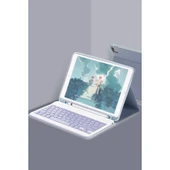 İpad Air 11 (2024) Kılıf Kc01 Smart Klavyeli Tablet Kılıfı - Lacivert thumbnail 1