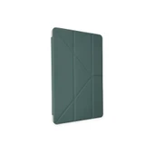 İpad Pro 11 (2024) Kılıf Kalemlikli Mars Tablet Kılıfı - Koyu Yeşil thumbnail 4
